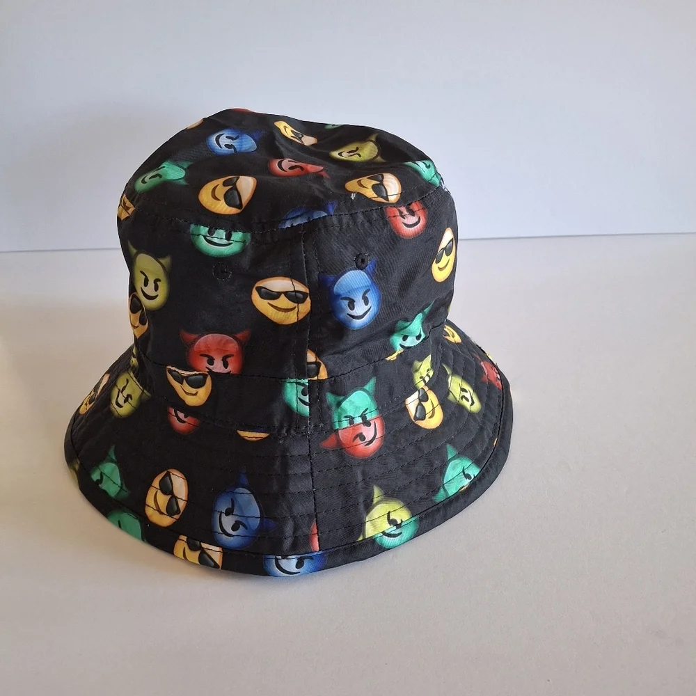 Emoji Black Bucket Citu Hunter Hat Polyester‎